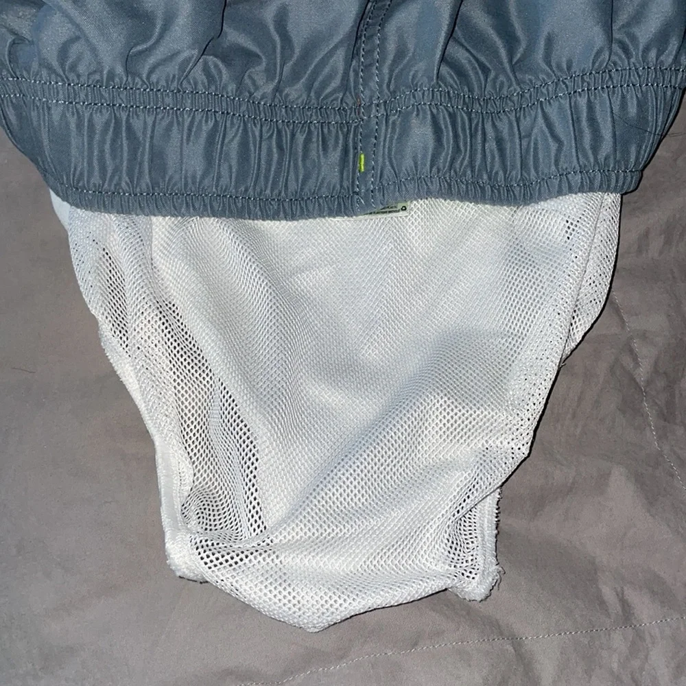 Old Navy Gray Swim Shorts w/ Lime Green Accents